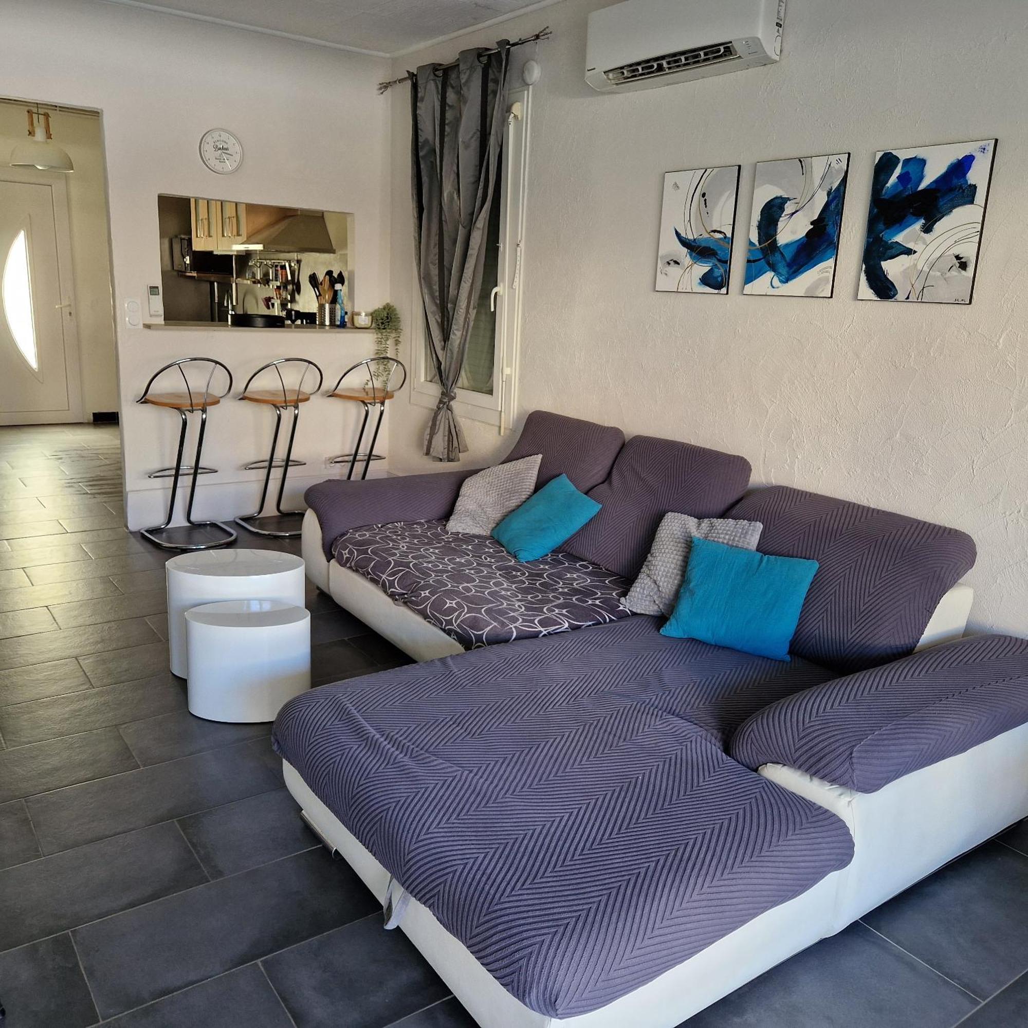 Location Bord De Mer, Villa De Vacances 6-8 Personnes - Jardin Valras-Plage Ngoại thất bức ảnh